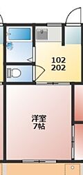 ファミール西所沢 1Kの間取図画像
