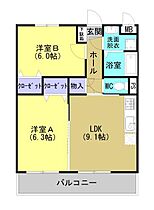 ウェネバーＩＩ 202 ｜ 鹿児島県鹿児島市中山町（賃貸マンション2LDK・2階・49.40㎡） その2