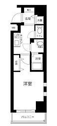 ジェノヴィア田端グリーンヴェール 1Kの間取図画像