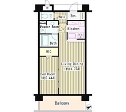 PARKMIRACOSTA 1LDKの間取図画像