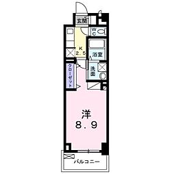 アルカディアIX 1Kの間取図画像