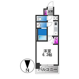 ファステート東大阪アダマス 1Kの間取図画像