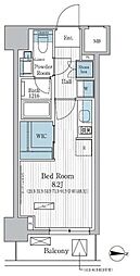 パークアクシス東陽町レジデンス 11階ワンルームの間取り