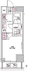 プレジリア東日本橋 1Kの間取図画像