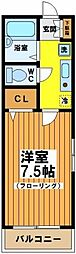 クルーズ和泉 1階1Kの間取り