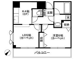 宮元町齋藤ビル 1LDKの間取図画像