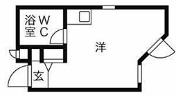 アートメゾン成増ヶ丘 2階ワンルームの間取り