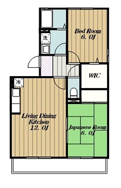 神奈川県海老名市下今泉２丁目(賃貸アパート2LDK・1階・55.96㎡)の写真 その2