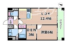 セレッソコートリバーサイドOSAKA 1SLDKの間取図画像