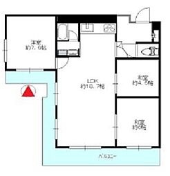 マンション清水台 3LDKの間取図画像