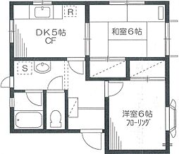 パークビレッジC 2DKの間取図画像