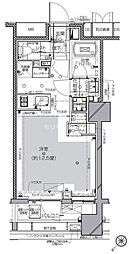 ピアース銀座レジデンス ワンルームの間取図画像