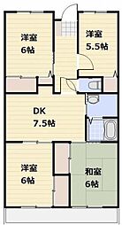 シティハイム信栄 4DKの間取図画像