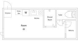 千駄木マンション ワンルームの間取図画像