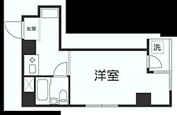 日興パレセゾン早稲田 ワンルームの間取図画像