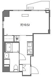 JR総武線 西船橋駅 徒歩10分の賃貸マンション 2階1Kの間取り