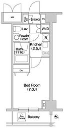 コンフォリア豊洲 1Kの間取図画像