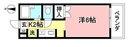セジュールエイ 1Kの間取図画像