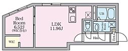 リベスト神保町 1LDKの間取図画像