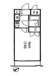JR京浜東北・根岸線 大井町駅 徒歩4分の賃貸マンション 3階1Kの間取り