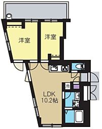 CREAL新高円寺 2LDKの間取図画像