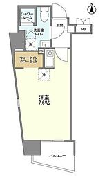 ミリアレジデンス御茶ノ水 2階ワンルームの間取り