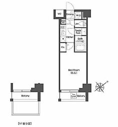 AIFLAT中目黒 3階1Kの間取り
