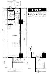 グランドメゾン鶴見ノースウィング ワンルームの間取図画像