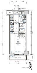 京急本線 京急鶴見駅 徒歩13分の賃貸マンション 6階1Kの間取り