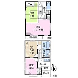浜野町戸建 1階3DKの間取り