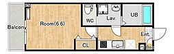 (仮称)ジーメゾン大和イースト 1Kの間取図画像