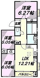 バニヤン 3階3LDKの間取り