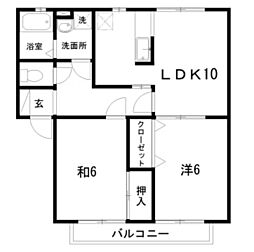 エクレールA 2LDKの間取図画像