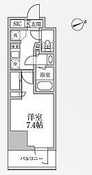 レジディア新御徒町2 1Kの間取図画像