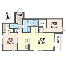 クオリスタ　エムズ 00203 ｜ 埼玉県蕨市塚越３丁目27-7（賃貸マンション2LDK・2階・63.24㎡） その2