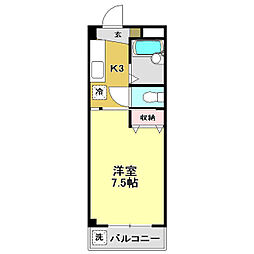 メゾン・ド・シャルテ 1Kの間取図画像