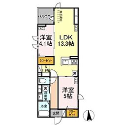 セレスティア六町II 3階2SLDKの間取り