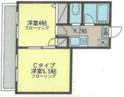 ヴェルディ南林間 2Kの間取図画像