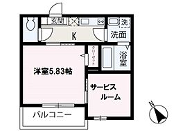 ベストステージ鶴瀬1 1SKの間取図画像