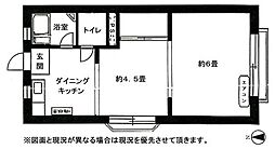 ガーデンホームズ武蔵小山 4階2DKの間取り