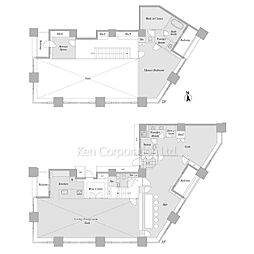高輪ザ・レジデンスタワー棟 2LDKの間取図画像