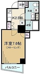 ザ・プレミアムスイート新宿下落合 1Kの間取図画像
