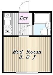 ツカサハイツ 2階1Kの間取り