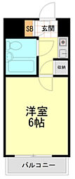 グローリア初穂椎名町 1Kの間取図画像