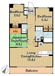 THEパームス相模原パークブライティア 3LDKの間取図画像