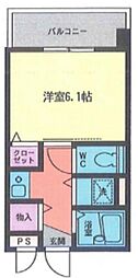 橋本ビル 1Kの間取図画像