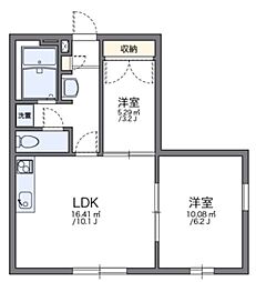 レオパレスぽてと2 1SLDKの間取図画像