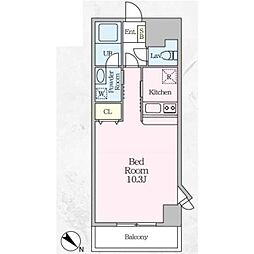 Fierte高波 9階1Kの間取り