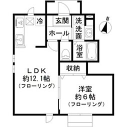 スティーラ田園調布 1階1LDKの間取り