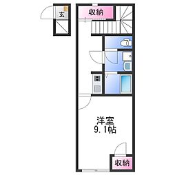 JR紀勢本線 海南駅 徒歩18分の賃貸アパート 2階1Kの間取り
